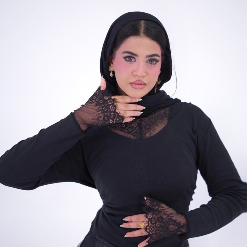 Black Lace Trimmed Top